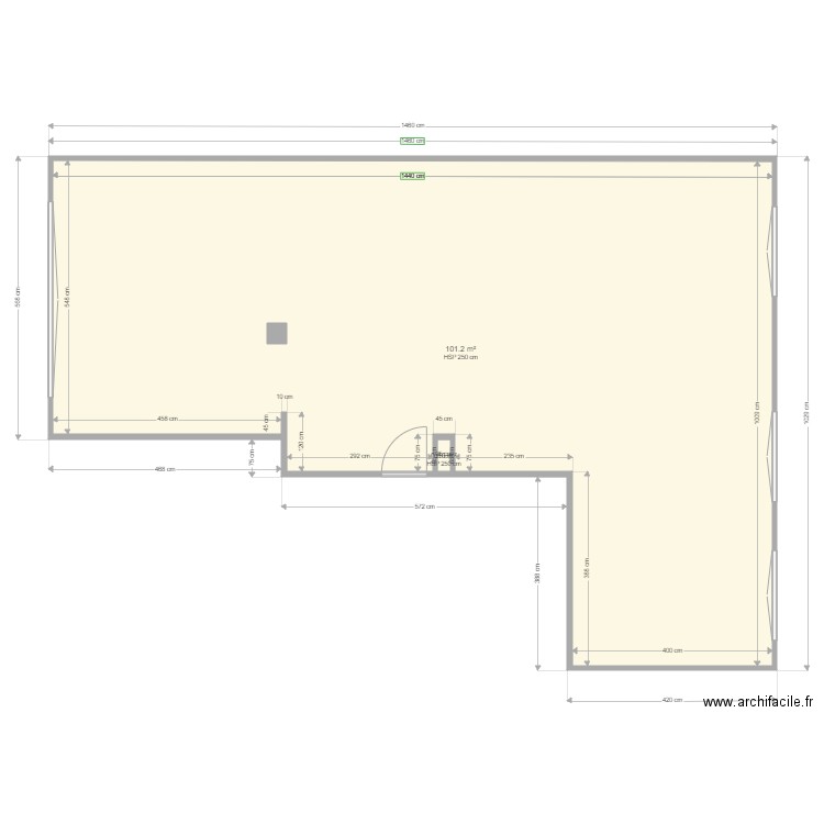 AS 119 GAUCHE V3. Plan de 2 pièces et 101 m2