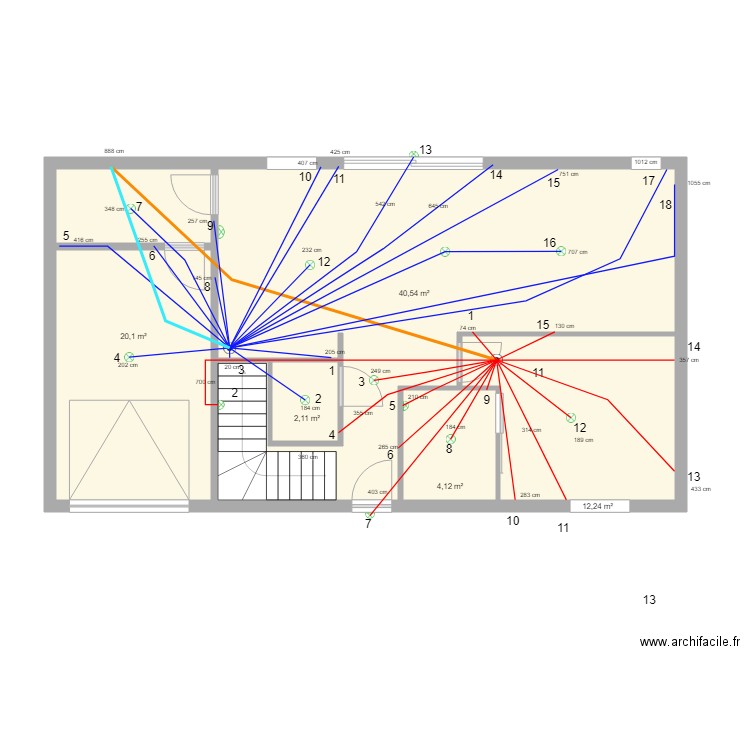 guillem lot 4 rdc. Plan de 5 pièces et 79 m2