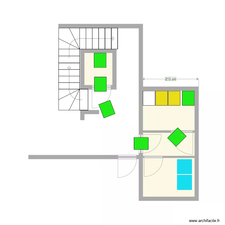 Local Laverie et Poubelle mvt1. Plan de 