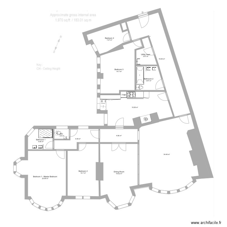 44 FitzJames Proposed plan. Plan de 0 pièce et 0 m2