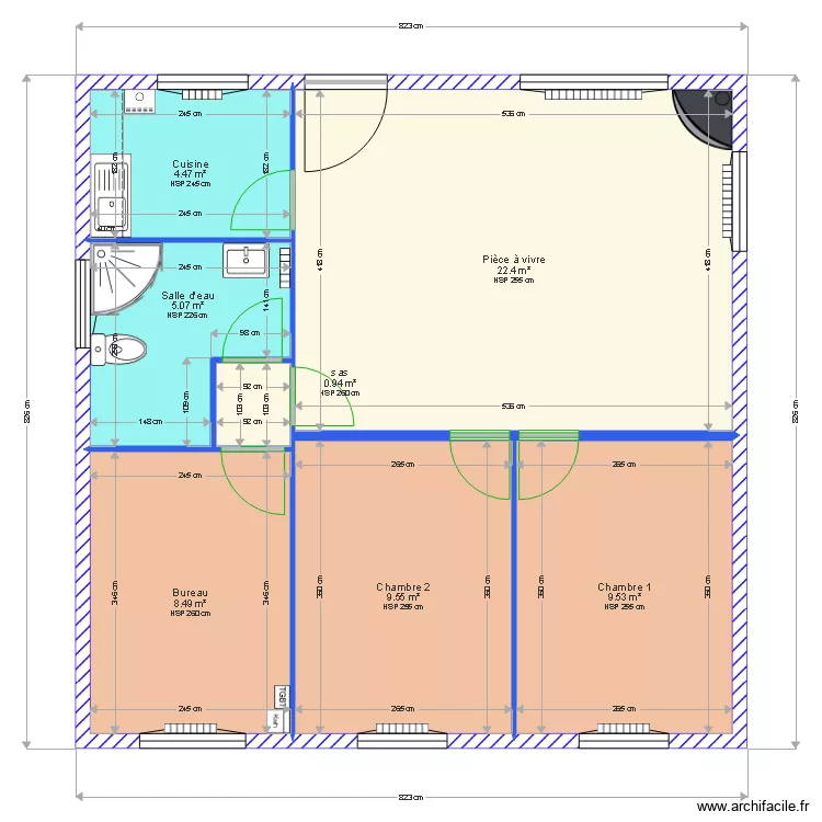 DAEMERS ETAT DES LIEUX BLOC HABITABLE. Plan de 