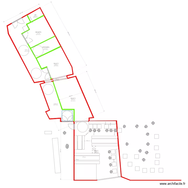 CLERMONT COQUE SALLE 8. Plan de 