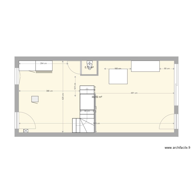 MuretBarry0EscalierInversé. Plan de 0 pièce et 0 m2