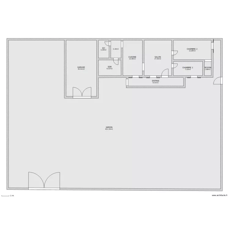maison cerons. Plan de 