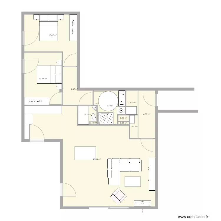 LIGNE BLEUE 5 . Plan de 
