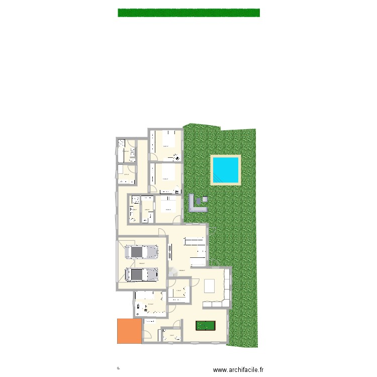 Duppigheim . Plan de 12 pièces et 213 m2