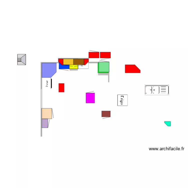 Cuisine Cacio. Plan de 