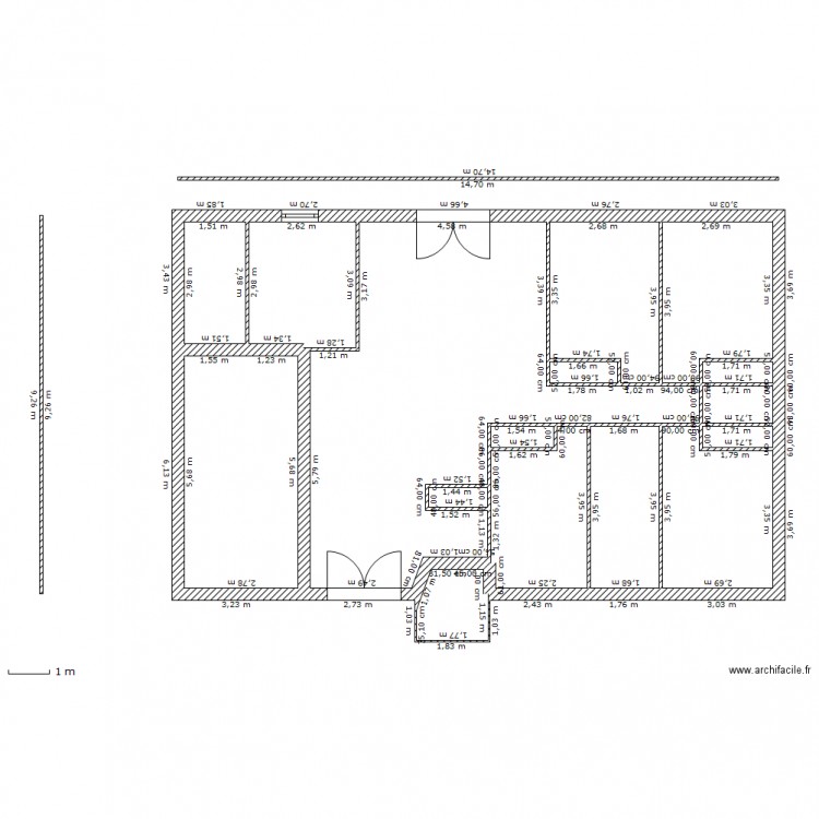 maison vestales essai inversé. Plan de 0 pièce et 0 m2