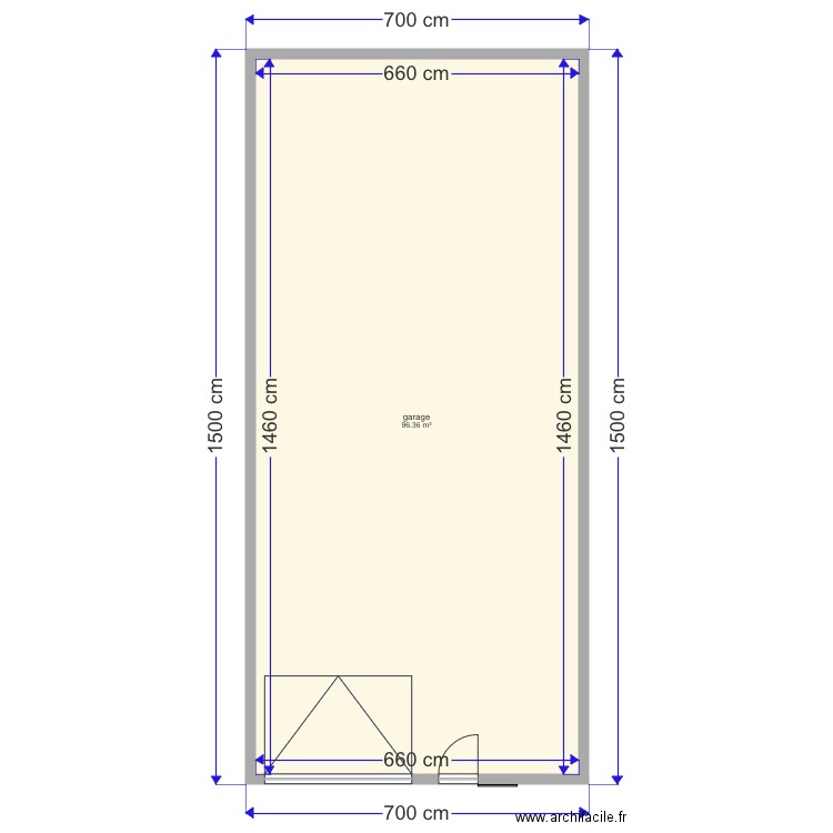 vue en plan permis. Plan de 0 pièce et 0 m2