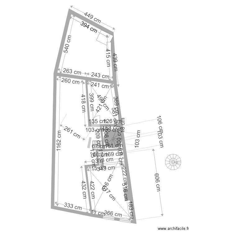 maison n1 tentative palier 3. Plan de 0 pièce et 0 m2