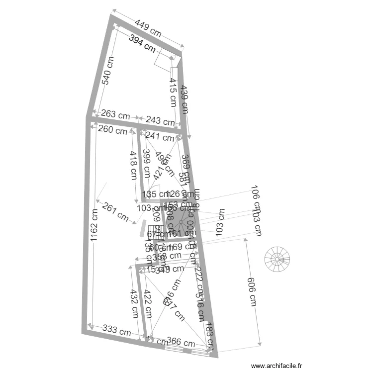 maison n1 tentative palier 3. Plan de 