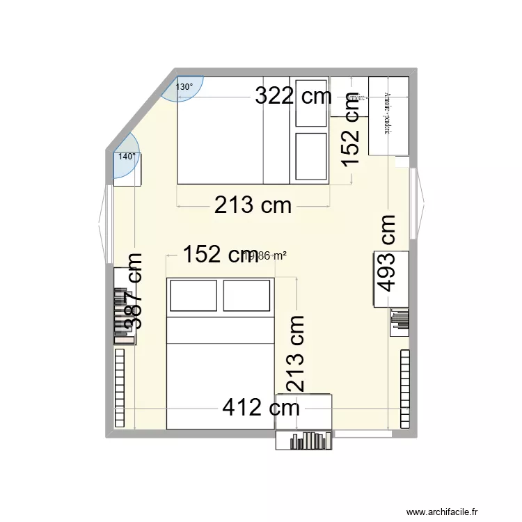 chambre filles v3. Plan de 