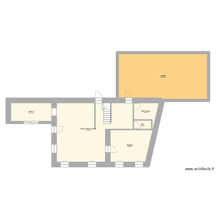 SALOMEZHASP. Plan de 6 pièces et 145 m2