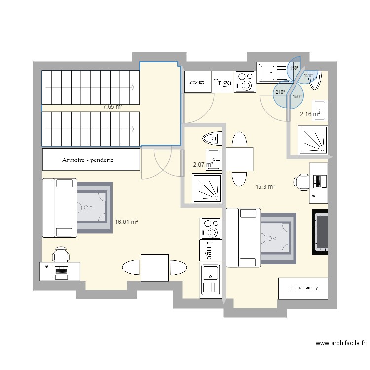 DALU RDC studios PG 19 11 18 1945. Plan de 0 pièce et 0 m2