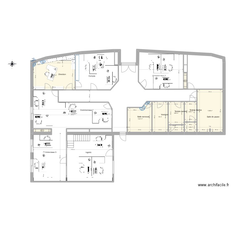 BOHAL 10 AMMENAGEMENT Depot . Plan de 13 pièces et 131 m2