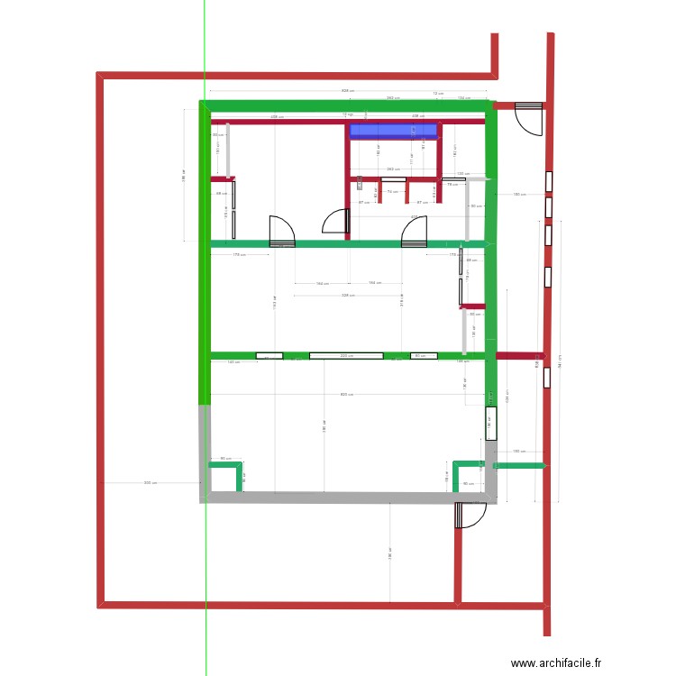 Modification 1er Maison existante murs 8. Plan de 0 pièce et 0 m2