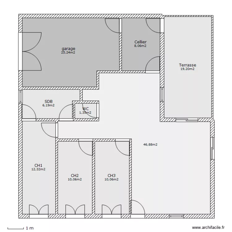 Maison bbc 1. Plan de 