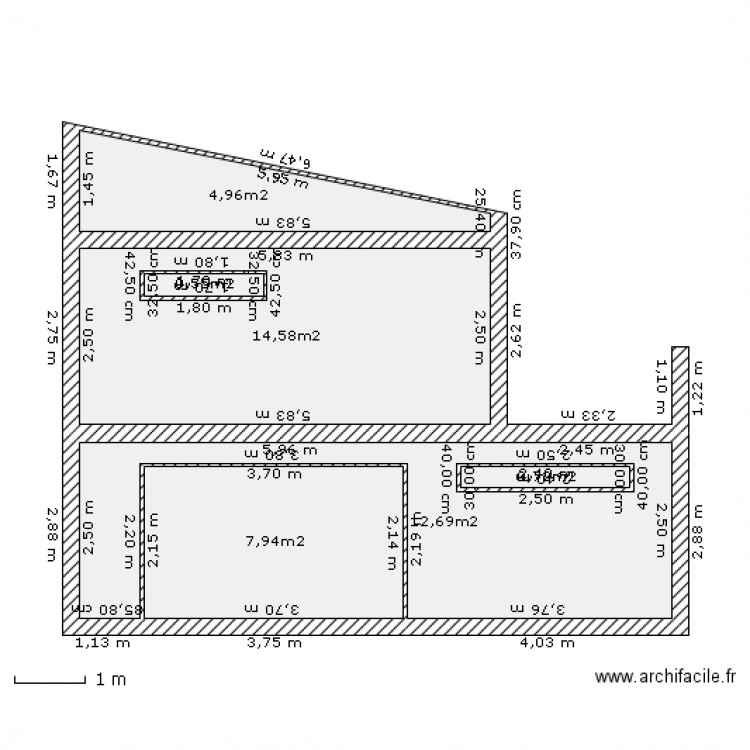 facade. Plan de 0 pièce et 0 m2