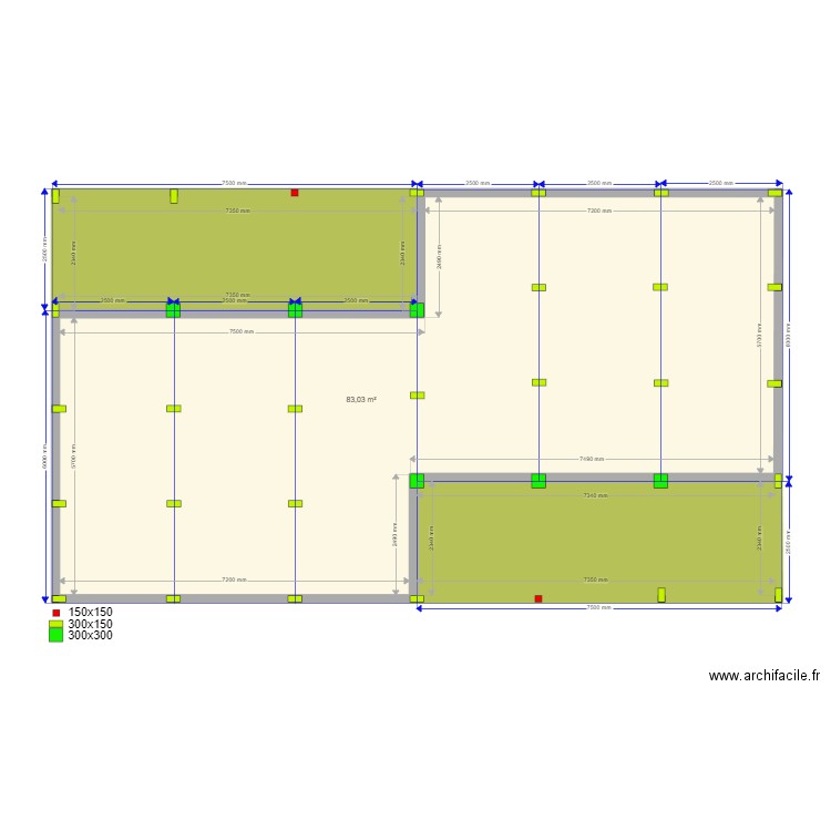 Дмитрий 2 Сваи. Plan de 3 pièces et 117 m2