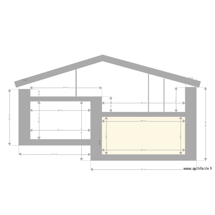 bergrerie 5. Plan de 1 pièce et 14 m2