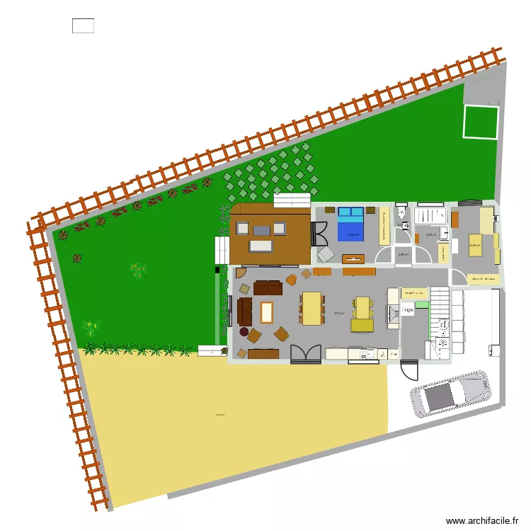 maison Bernica 4 avec jardin. Plan de 6  et 89 m²