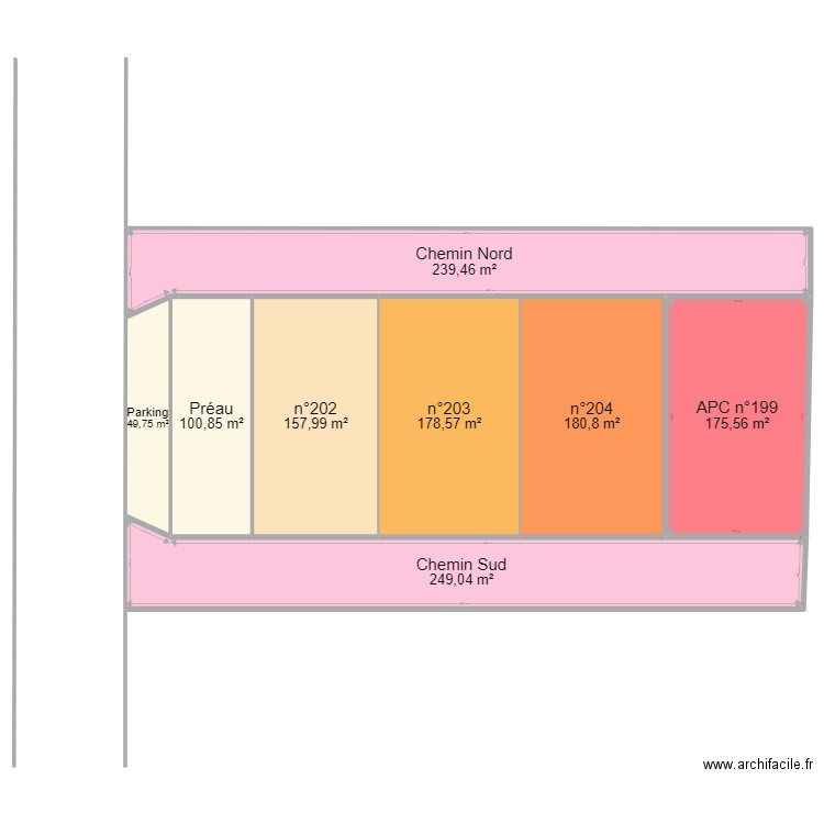 Atelier APC mesures cadastre. Plan de 0 pièce et 0 m2