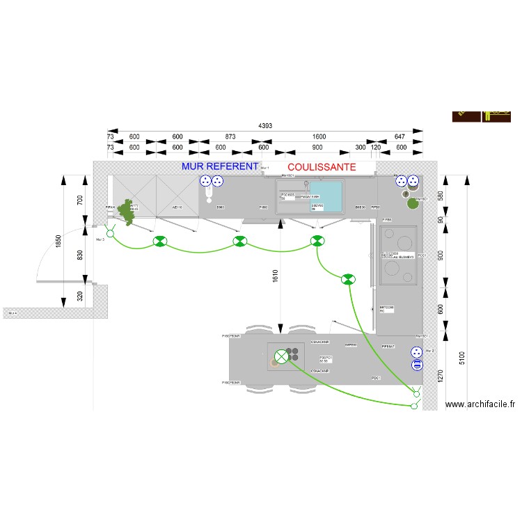 Eclairage Cuisine_01. Plan de 0 pièce et 0 m2