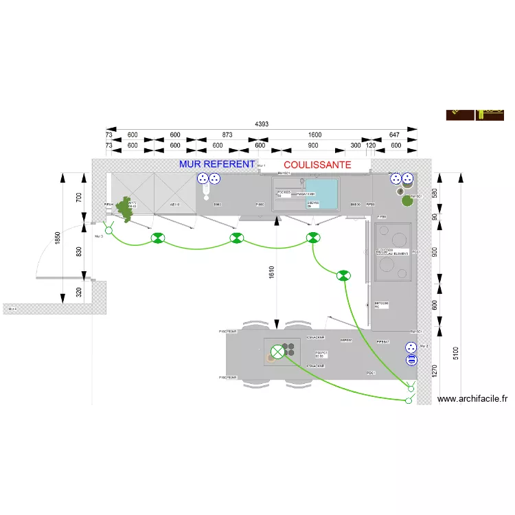 Eclairage Cuisine_01. Plan de Eclairage Cuisine_01. Plan de