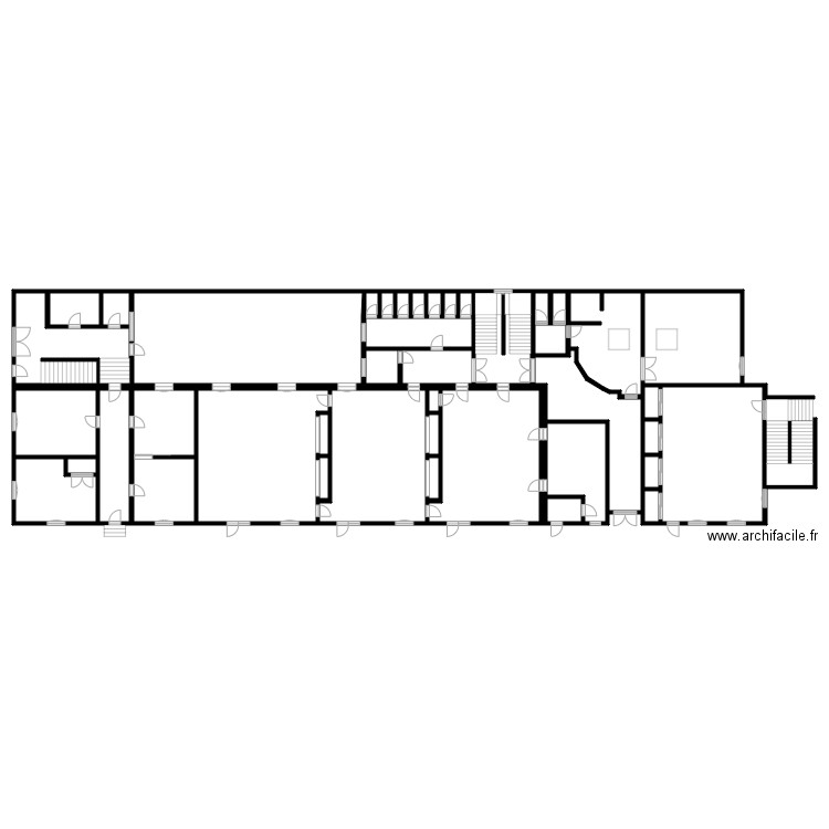 mou rdc. Plan de 41 pièces et 750 m2