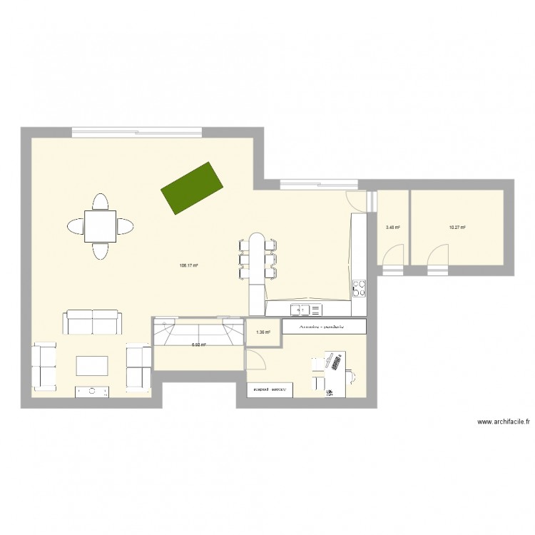 NEUVILLE Plan dessiné par annlet