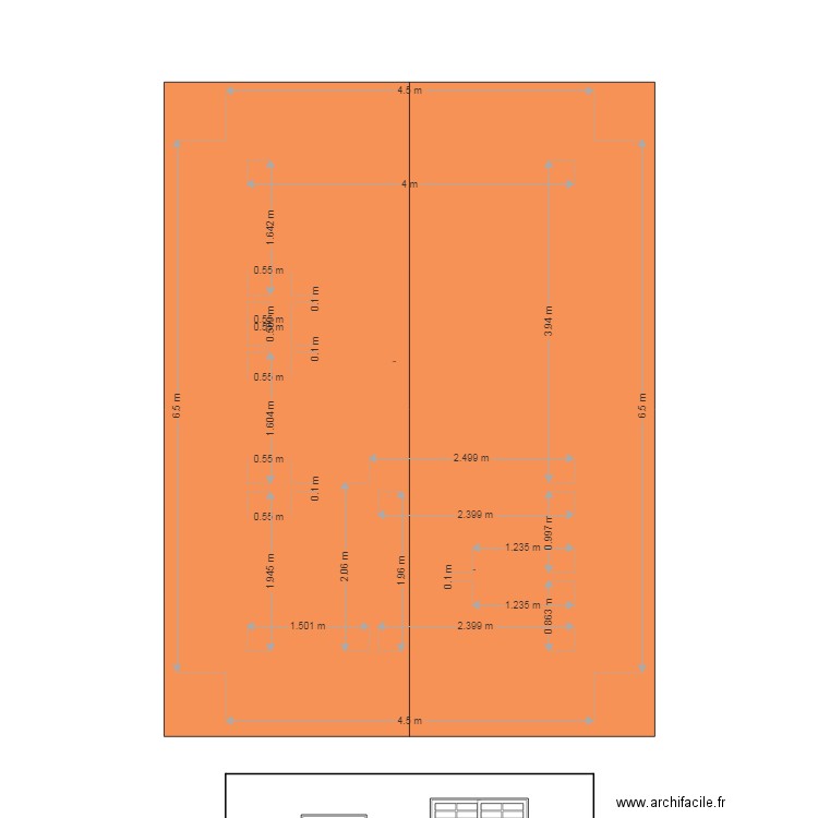 Modèle studio capo. Plan de 0 pièce et 0 m2