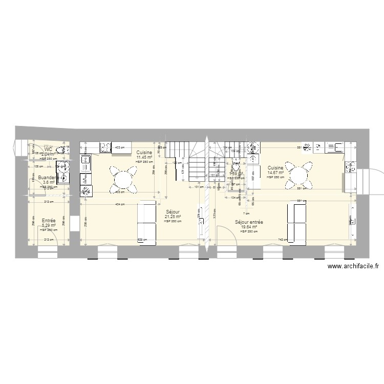 Projet RDC Lestelle. Plan de 0 pièce et 0 m2