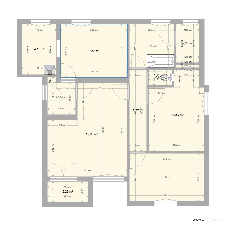 Appart . Plan de 0 pièce et 0 m2