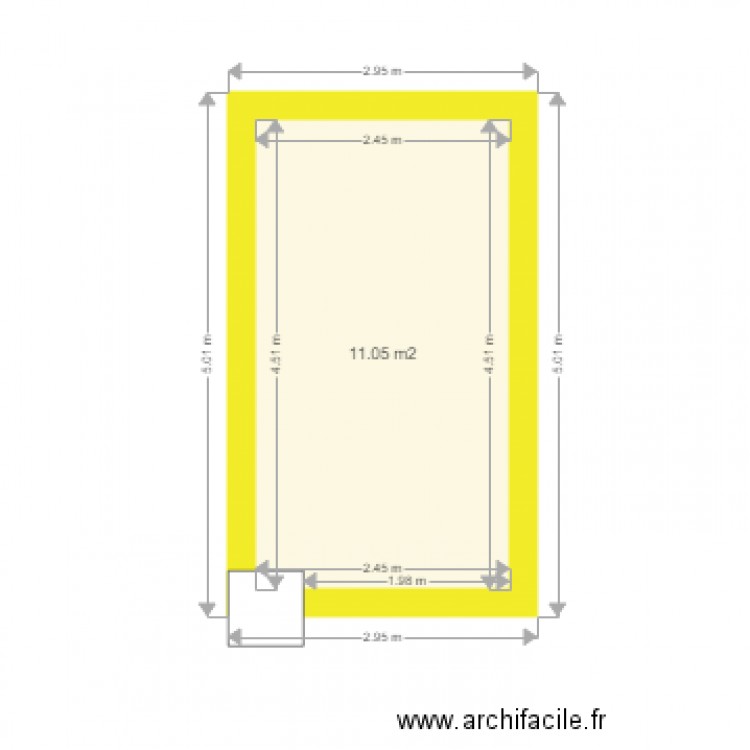 Camino de Jesús 8. Plan de 1 pièce et 11 m2