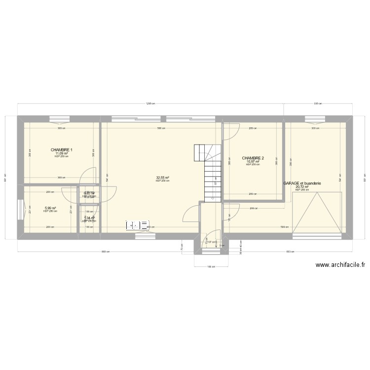 MAISON MARIGNAC DURAND. Plan de 9 pièces et 119 m2