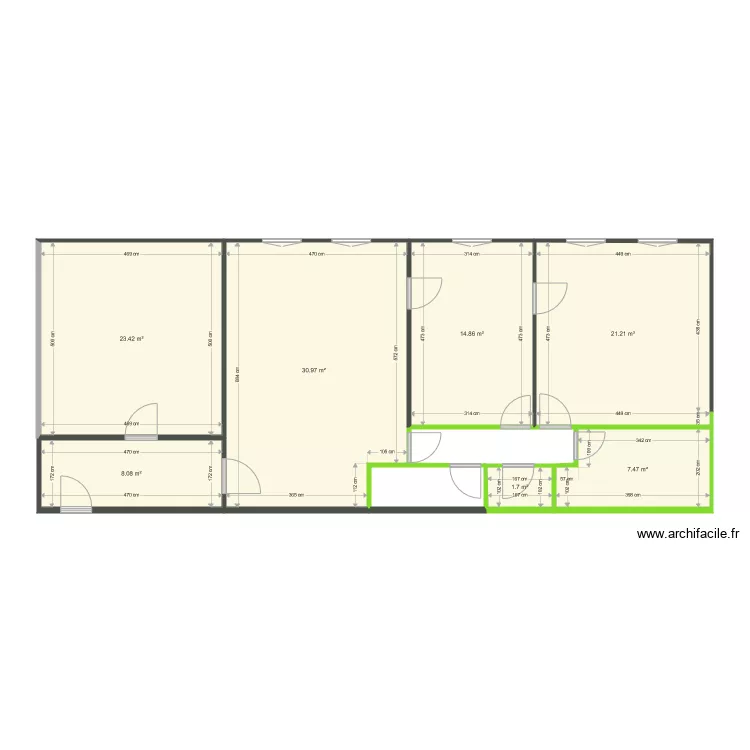 appartement EXISTANT. Plan de 