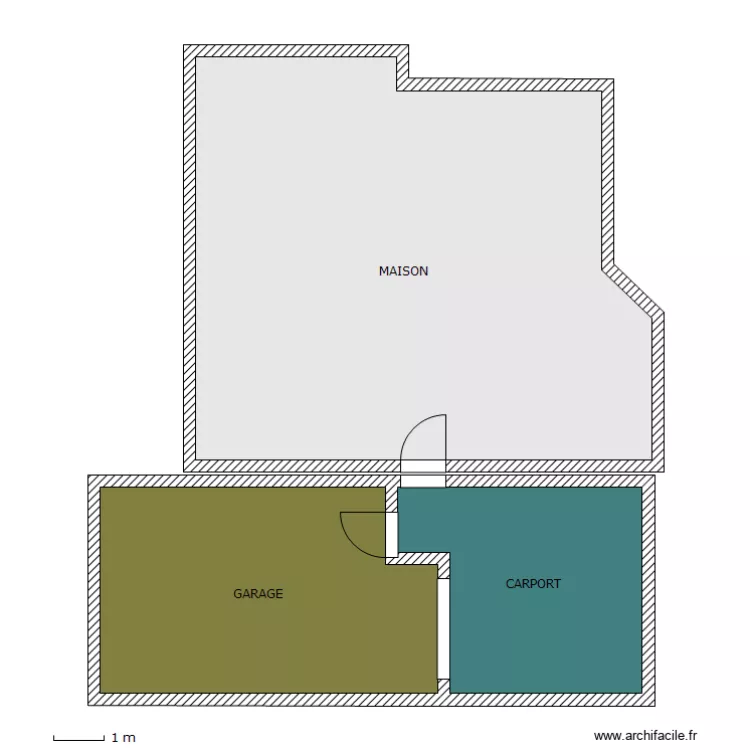 MAISON GARAGE CARPORT. Plan de MAISON GARAGE CARPORT. Plan de