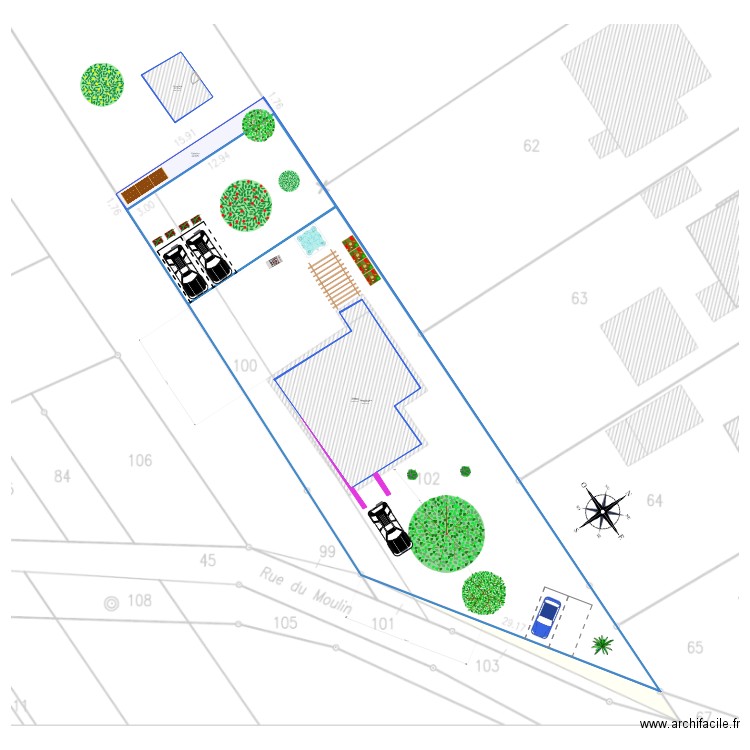 Terrain V3. Plan de 0 pièce et 0 m2