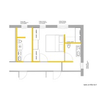 Plan SDB Chambre Fenêtres     VARIANTE 2  meubles