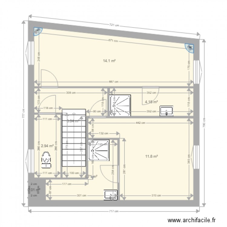 plan isaac belin taxo 2iem étage . Plan de 0 pièce et 0 m2