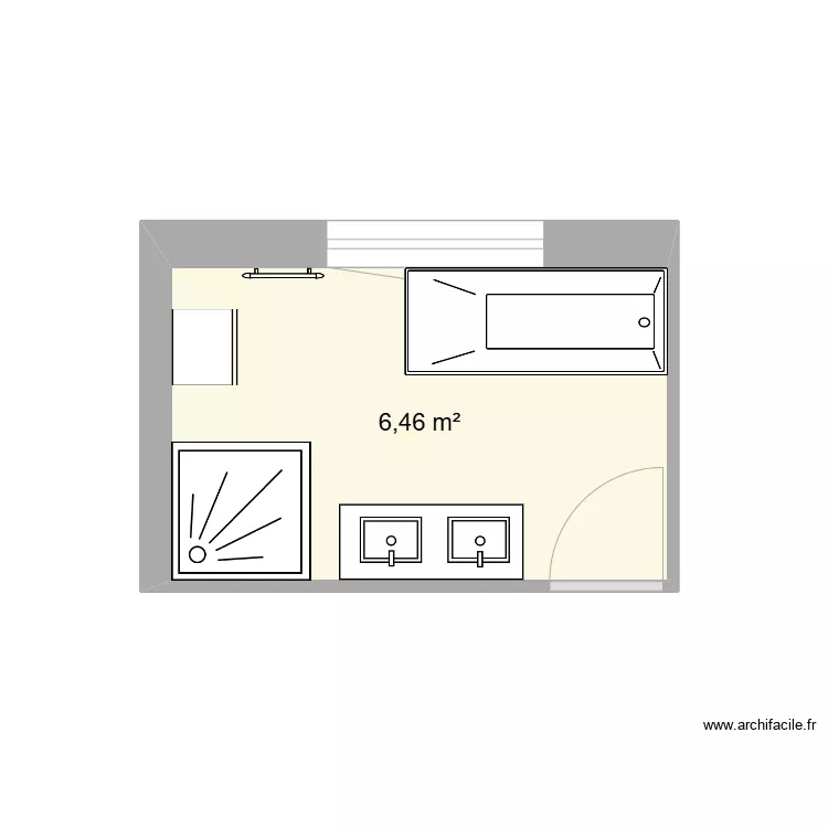 salle de bain. Plan de 