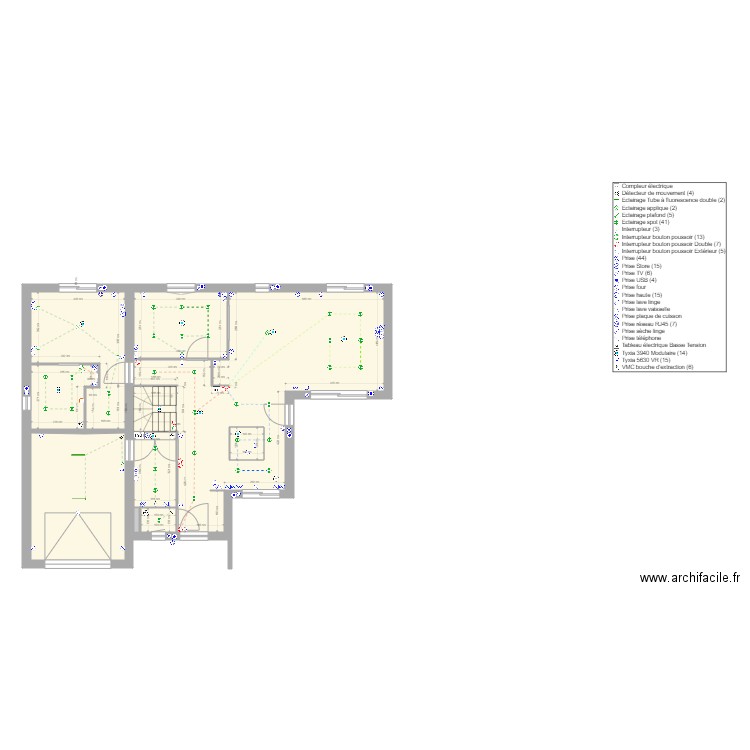 Plan Électricité . Plan de 0 pièce et 0 m2