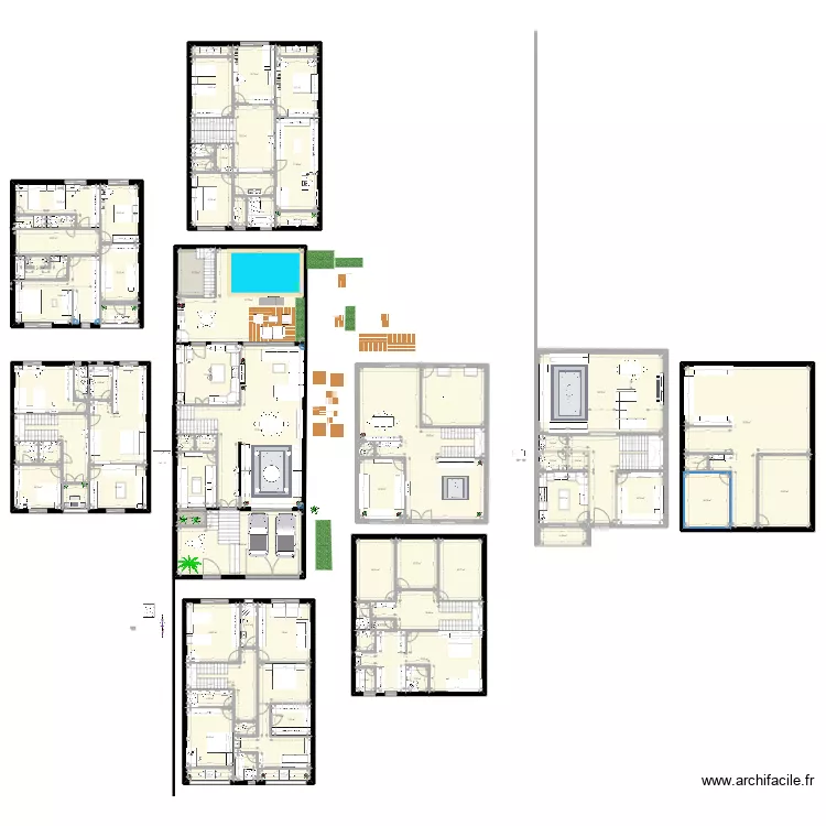 OASIS 6. Plan de 75  et 1130 m²
