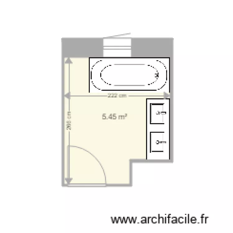 plan avant sdb fontaine. Plan de 