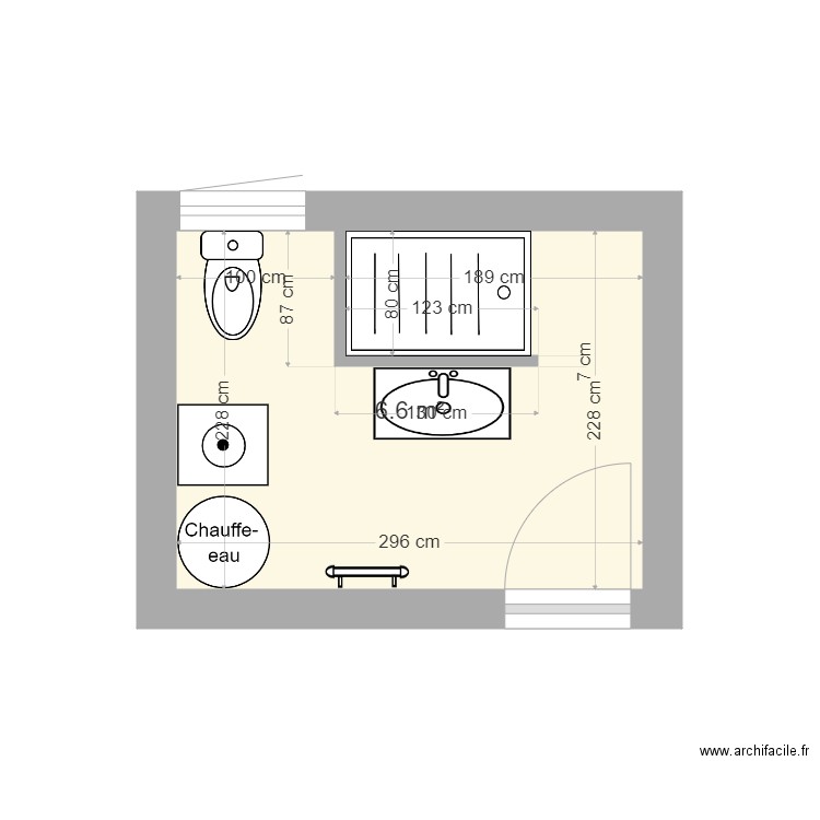 SDB. Plan de 0 pièce et 0 m2