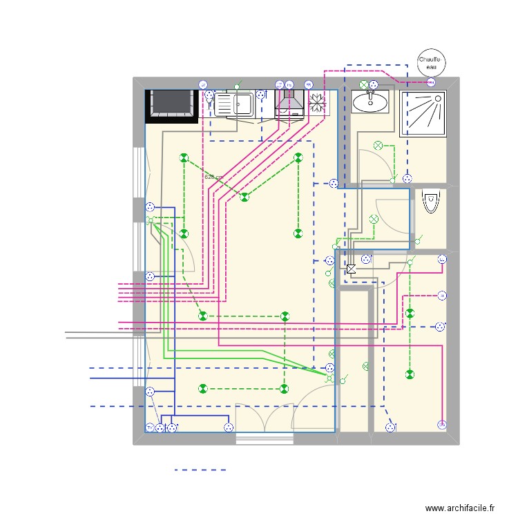 Jojo et Ludo Gîte. Plan de 2 pièces et 30 m2