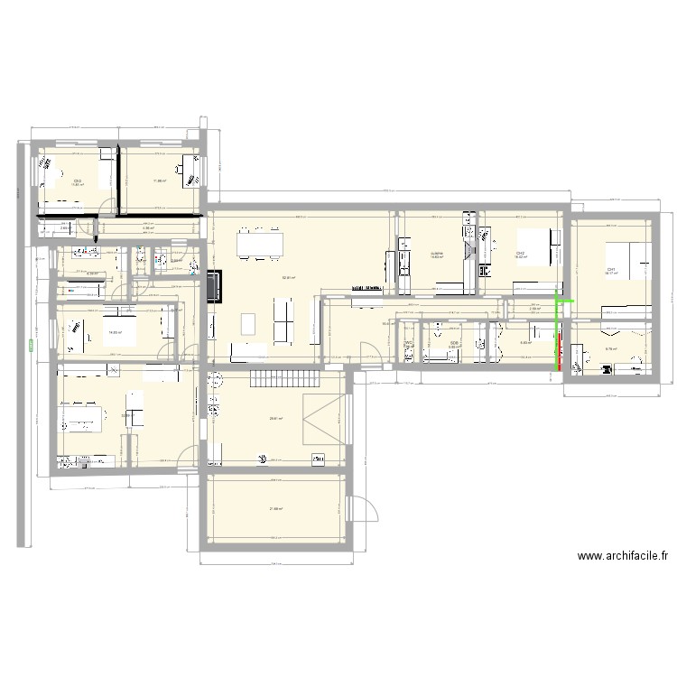 maison 4 ch appart 1 ch. Plan de 0 pièce et 0 m2