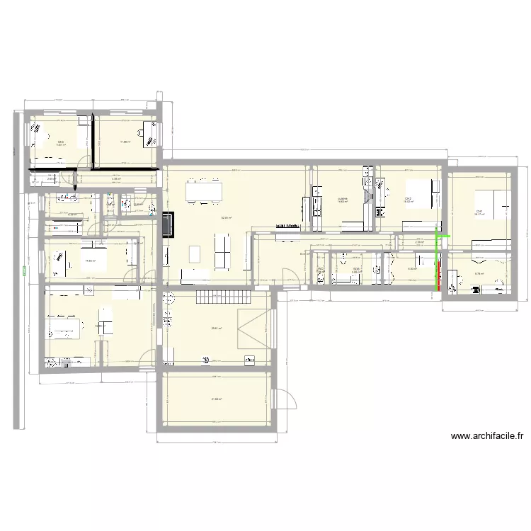 maison 4 ch appart 1 ch. Plan de 