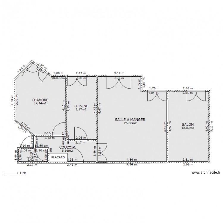 APPARTEMENT SIMONE . Plan de 0 pièce et 0 m2
