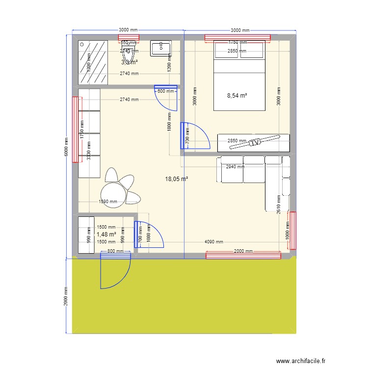 36 22. Plan de 0 pièce et 0 m2